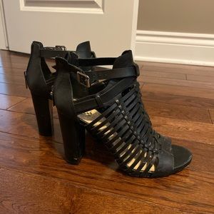 Black Vince Camuto Strappy Sandal Heels